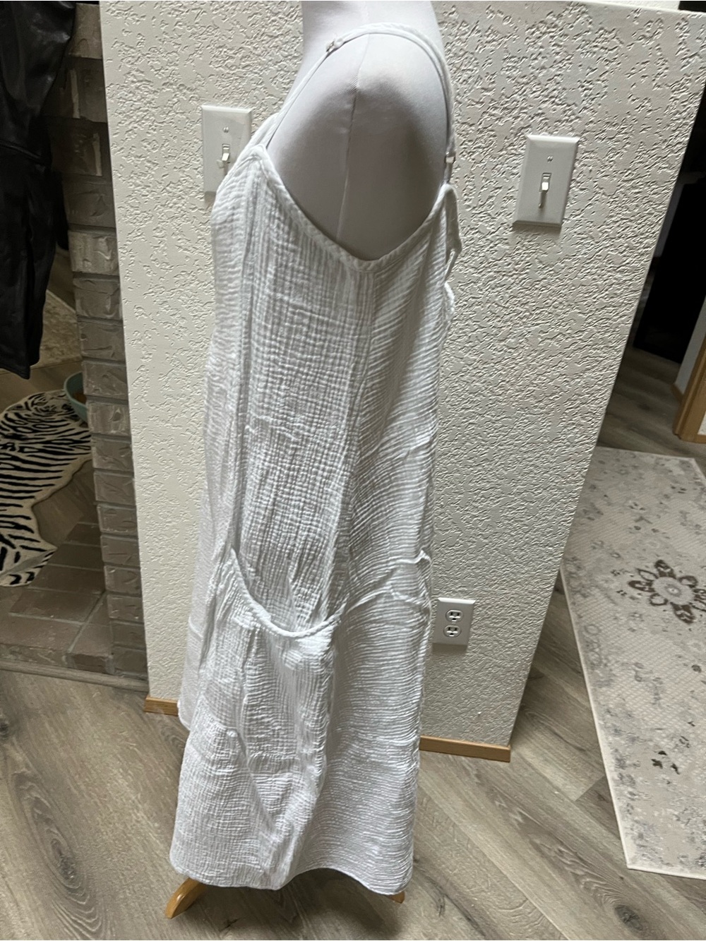 4Our Dreamers 100% Cotton Gauze Maxi Dress Women Large Tiered - Picture 3 of 8